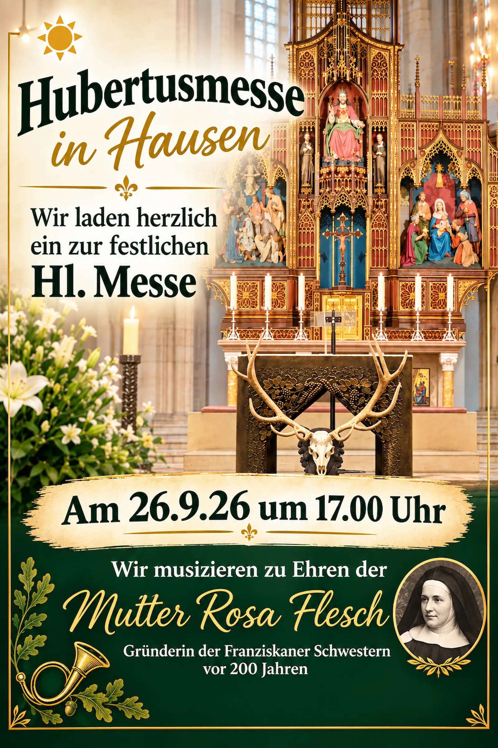 Hubertusmesse bei den Franziskanerbrüdern vom Hl.Kreuz